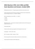 WGU Biochem C785: Unit 4 DNA and RNA Exam Questions and Answers. Graded 100%