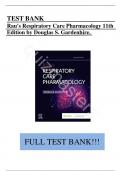 Test Bank For Rau's Respiratory Care Pharmacology 11th Edition by Douglas S. Gardenhire||Chapter 1-23||Complete Guide A+