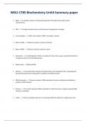WGU C785 Biochemistry Unit4 Summary paper