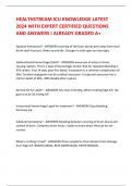 HEALTHSTREAM ICU KNOWLEDGE LATEST  2024 WITH EXPERT CERTIFIED QUESTIONS  AND ANSWERS I ALREADY GRADED A&plus;