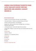 CARDIAC HEALTHSTREAM TELEMETRY EXAM  LATEST 2024 WITH EXPERT CERTIFIED  QUESTIONS AND ANSWERS I ALREADY  GRADED A&plus;