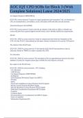 AOC IQT for Block 3 Exam Questions With Complete Solutions&comma; Latest Updated 2024&sol;2025 &lpar;GRADED&rpar;