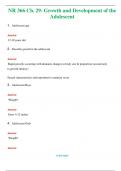 NR 366 Ch. 29- Growth and Development of the Adolescent  (Latest 2024 / 2025) Questions and Answers (Verified Answers)