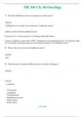 NR 366 Ch. 46 Oncology  (Latest 2024 / 2025) Questions and Answers (Verified Answers)