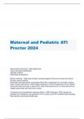 Maternal and Pediatric ATI Proctor