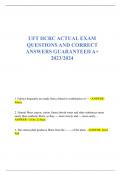 UFT IICRC ACTUAL EXAM  QUESTIONS AND CORRECT  ANSWERS GUARANTEED A+  2023/2024