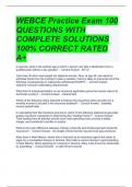 WEBCE Practice Exam 100 QUESTIONS WITH COMPLETE SOLUTIONS 100% CORRECT RATED A+