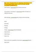 Bio 152 Introduction to Human Anatomy and Physiology final exam with all key words included GRADED A&plus;
