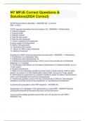 NY MPJE Correct Questions & Solutions&lpar;2024 Correct&rpar;