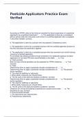 Pesticide Applicators Practice Exam In-class activity