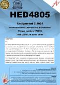 HED4805 Assignment 2 (COMPLETE ANSWERS) 2024 (173892) - DUE 21 June 2024