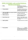 NURS 150 EXAM 1 with verified Solutions  RATED A &lpar;Hondros&rpar;