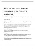 HESI MILESTONE 2 VERIFIED  SOLUTION WITH CORRECT  ANSWERS