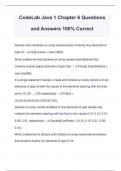 CodeLab Java 1 Chapter 6 Questions and Answers 100&percnt; Correct