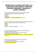 NCHSE HEALTH SCIENCE TEST 2024 &vert; ALL QUESTIONS AND CORRECT ANSWERS &lpar;VERIFIED ANSWERS&rpar; &vert; GRADED A&plus; &vert; LATEST VERSION