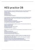 HESI practice OB EXAM QUESTIONS AND ANSWERS