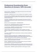 Professional Guardianship Exam Questions & Answers 100&percnt; Accurate