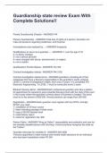 Guardianship state review Exam With Complete Solutions&excl;&excl;