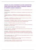 EDEXCEL AS LEVEL ECONOMICS &lpar;A&rpar; NEW GENERATION EXAM QUESTIONS AND CORRECT ANSWERS VERIFIED BT EXPERTS ALREADY GRADED A&plus;