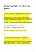 Chapter 21&colon; Postpartum Complications NCLEX Questions with Complete solutions &lpar;Answers With Rationale&rpar;