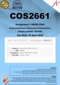 COS2661 Assignment 1 (COMPLETE ANSWERS) 2024 (301456) - DUE 30 April 2024