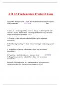 ATI Proctored Fundamentals Exam 2024