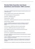 Florida State Guardian test Exam Questions and Answers 100&percnt; Correct