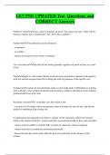 LEV3701 UPDATED Test Questions and  CORRECT Answers