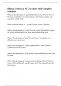Biology 240 exam &num;3 Questions with Complete solutions