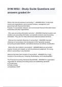 D196 WGU - Study Guide Questions and answers graded A&plus;