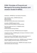 D196- Principles of Financial and Managerial Accounting Questions and answers Graded A&plus;