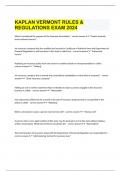  KAPLAN VERMONT RULES & REGULATIONS EXAM 2024  