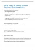 Florida LP Exam for Dispenser Operators&colon; Questions with complete solutions
