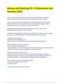 Money and Banking Ch 1-5 Questions and Answers 2024