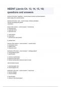 HEENT &lpar;Jarvis Ch&period; 13&comma; 14&comma; 15&comma; 16&rpar; questions and answers