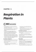 respiration in plants   summary notes  + mastering multiple choice questions + NCERT exemplar question + statement based questions + matching type questions  + assertion and reasons  all in one with brief explanation