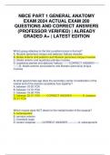 NBCE PART 1 GENERAL ANATOMY EXAM 2024 ACTUAL EXAM 200 QUESTIONS AND CORRECT ANSWERS &lpar;PROFESSOR VERIFIED&rpar; &vert; ALREADY GRADED A&plus; &vert; LATEST EDITION