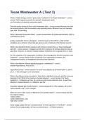 Texas Wastewater A &lpar; Test 2&rpar;