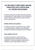ATI RN ADULT MED SURG ONLINE  PRACTICE 2019 A WITH NGN &lpar;A&plus; RATED SOLUTIONS&rpar;