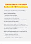 Complex Care Bundled Exams Questions and Answers 100% Verified and Updated | Graded A