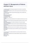 Test Bank for Brunner & Suddarth's Textbook of Medical-Surgical Nursing, Chapter 57: Managements of Patients with Burn Injury, Questions and Answers 