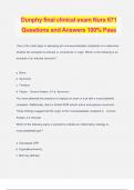 Dunphy final clinical exam Nurs 671 Questions and Answers 100% Pass