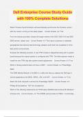 Dell Enterprise Course Study Guide with 100% Complete Soluitions