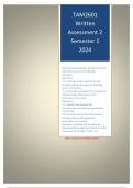 TAM2601 Assignment 02 semester 1 2024. this document contains answers, workings, solutions and references for TAM2601 ASSESSMENT 2 SEMESTER 1 2024.100% pass guaranteed..
