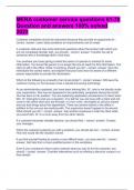MERA customer service questions 61 questions and answers verified 2024