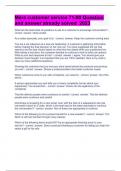 Mera customer service 71 questions and answers already solved 2024