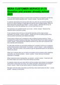 MERA CUSTOMER SERVICE 51 questions and answers rated A&plus; 2024