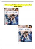 Adolescence 17th Edition John Santrock - Test Bank Chapter (1 to 13)