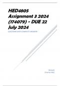 HED4805 Assignment 3 2024 (174079) - DUE 22 July 2024