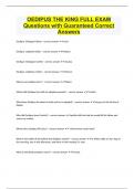 OEDIPUS THE KING FULL EXAM Questions with Guaranteed Correct Answers